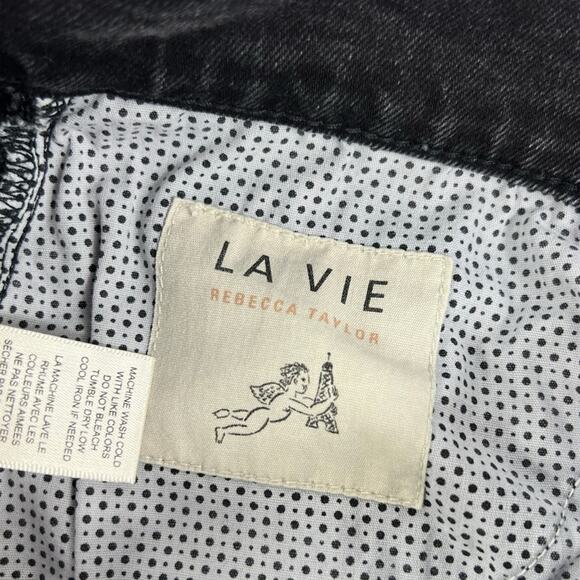 La Vie Rebecca Taylor Raw Hem Straight Leg Jeans Size 30 - Picture 3 of 6